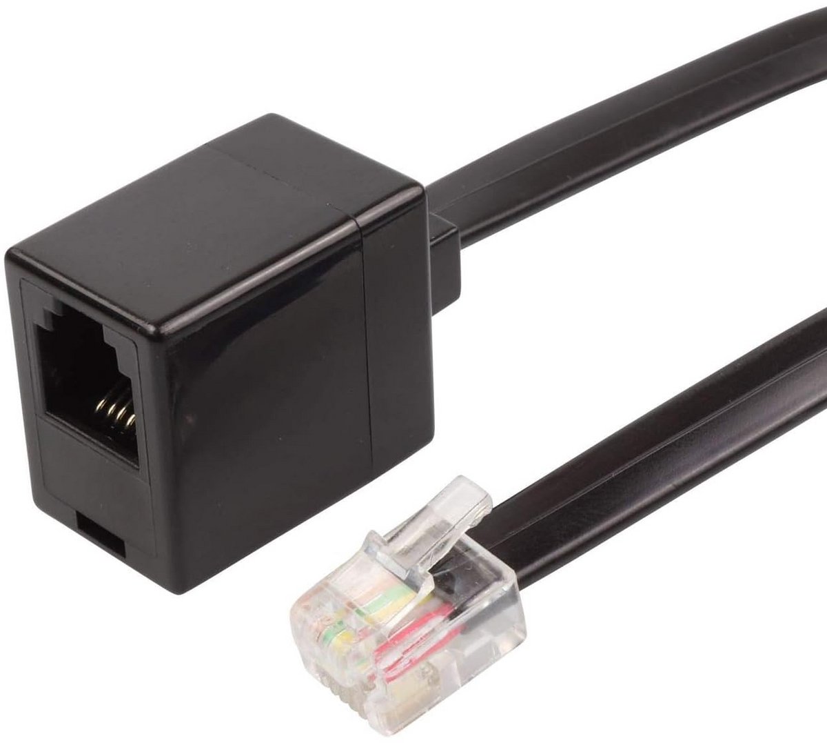 Telefoonverlengkabel RJ11 6 meter - Modulaire 6P4C kabel voor telefoons en internetapparaten