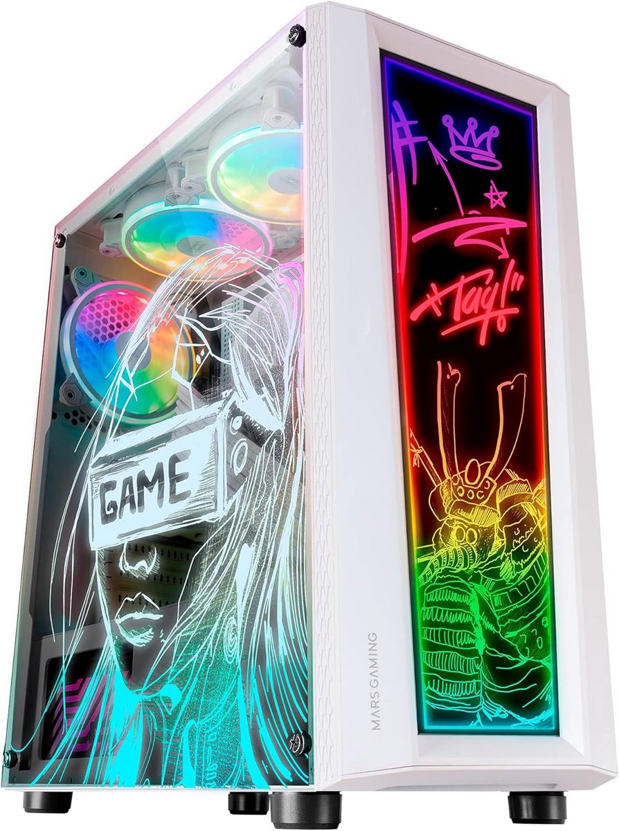 ATX Gaming PC Case met Dual Gehard Glas en RGB Verlichting