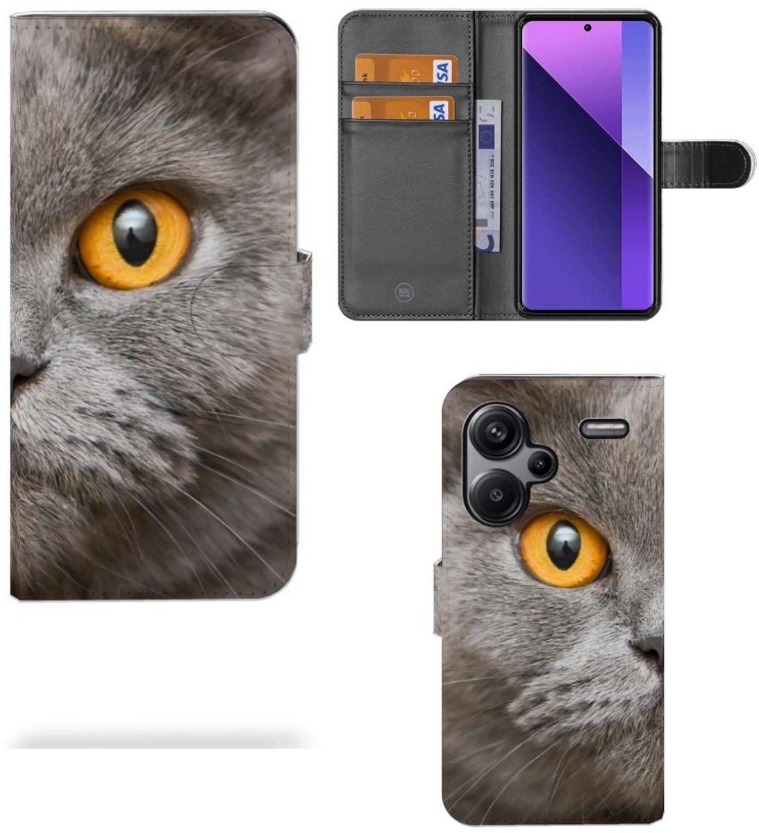 Telefoonhoesje met Pasjes Xiaomi Redmi Note 13 Pro Plus Britse Korthaar