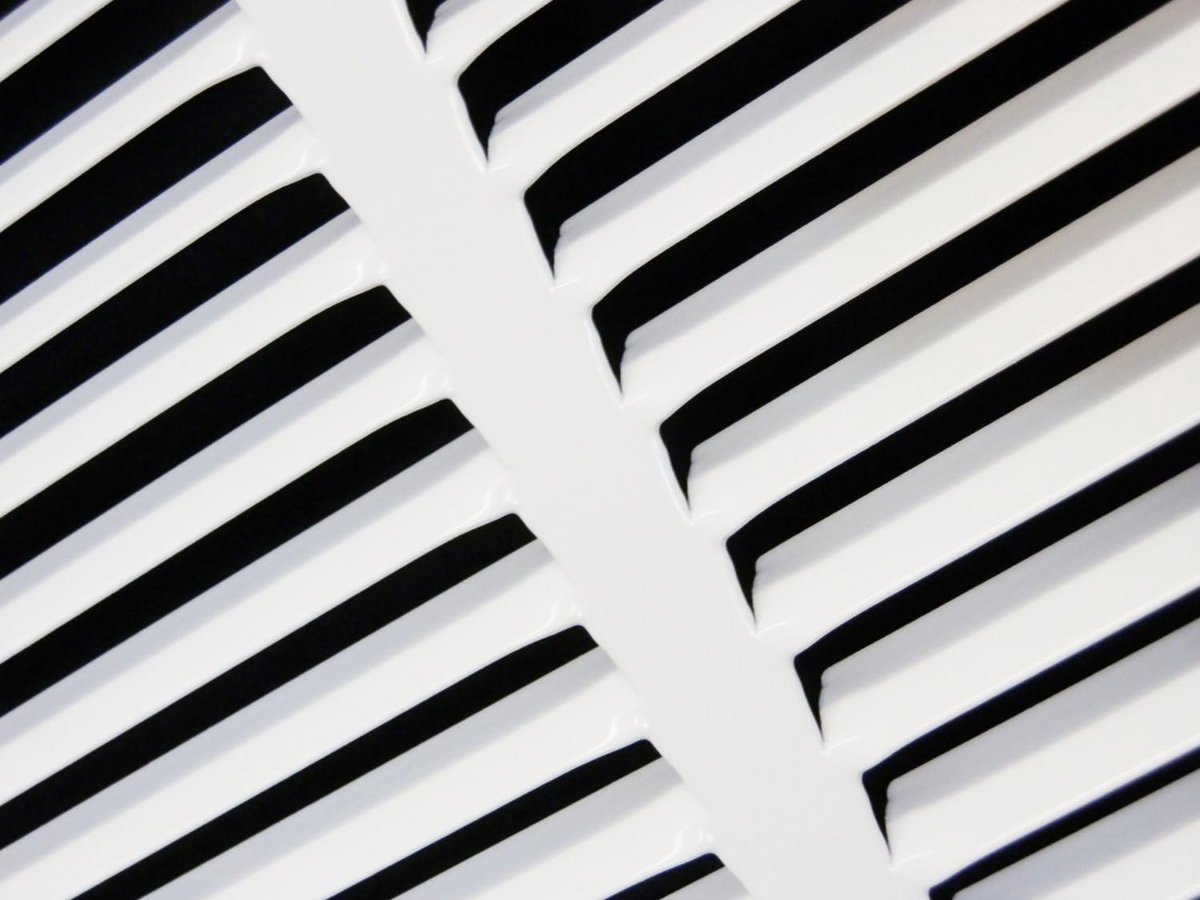 Stalen Retourluchtfilterrooster 10" x 10" met Vast Scharnier - Plafondmontage - HVAC-kanaalafdekking - Wit