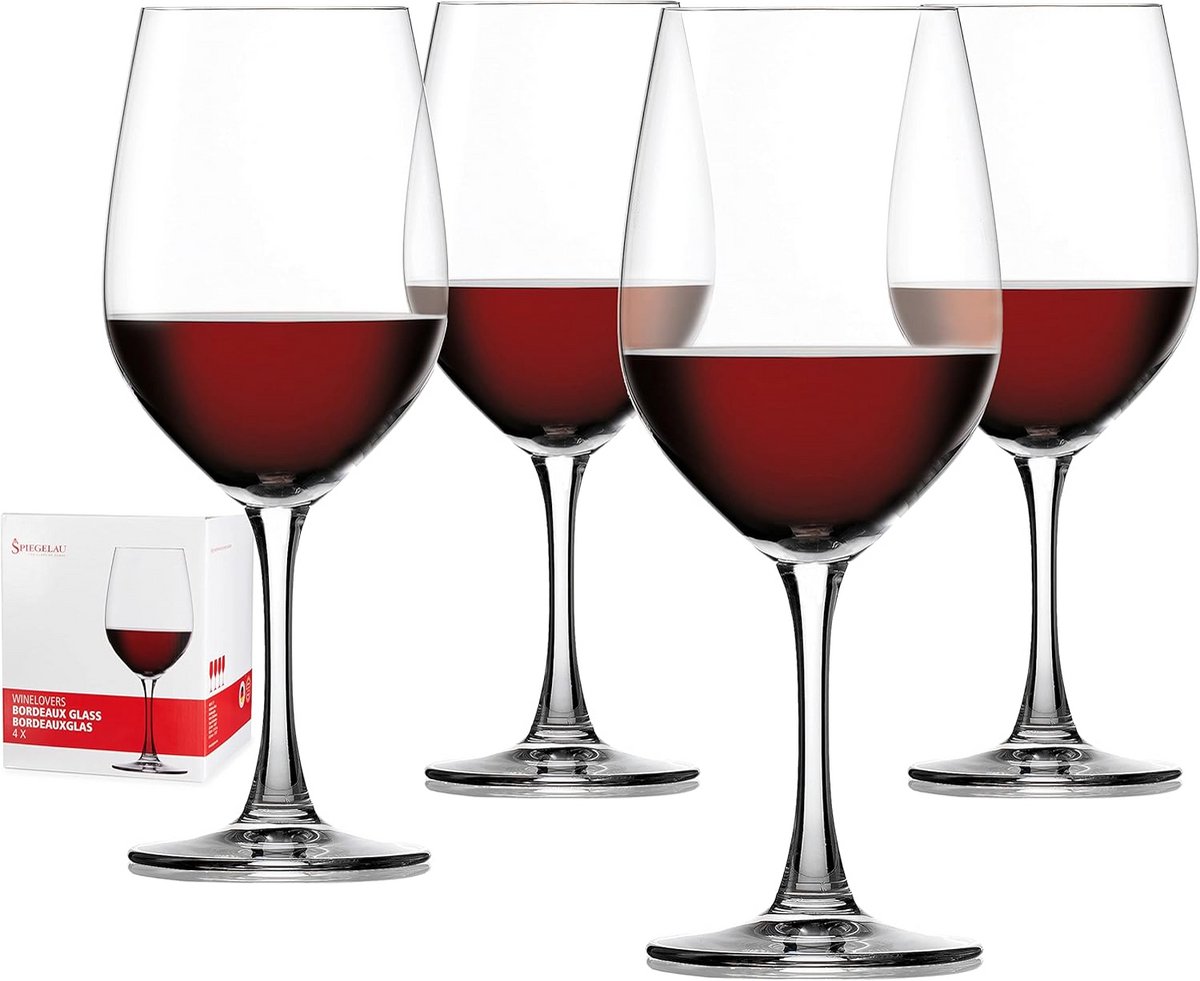 Set van 4 bordeauxglazen van kristalglas - Perfect voor elke gelegenheid