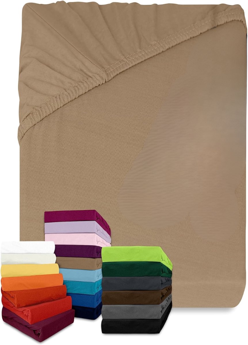 CLVP® Matrasovertrek 160x200 - Hoeslaken - Matrashoes - Super Zacht -Lichtbruin