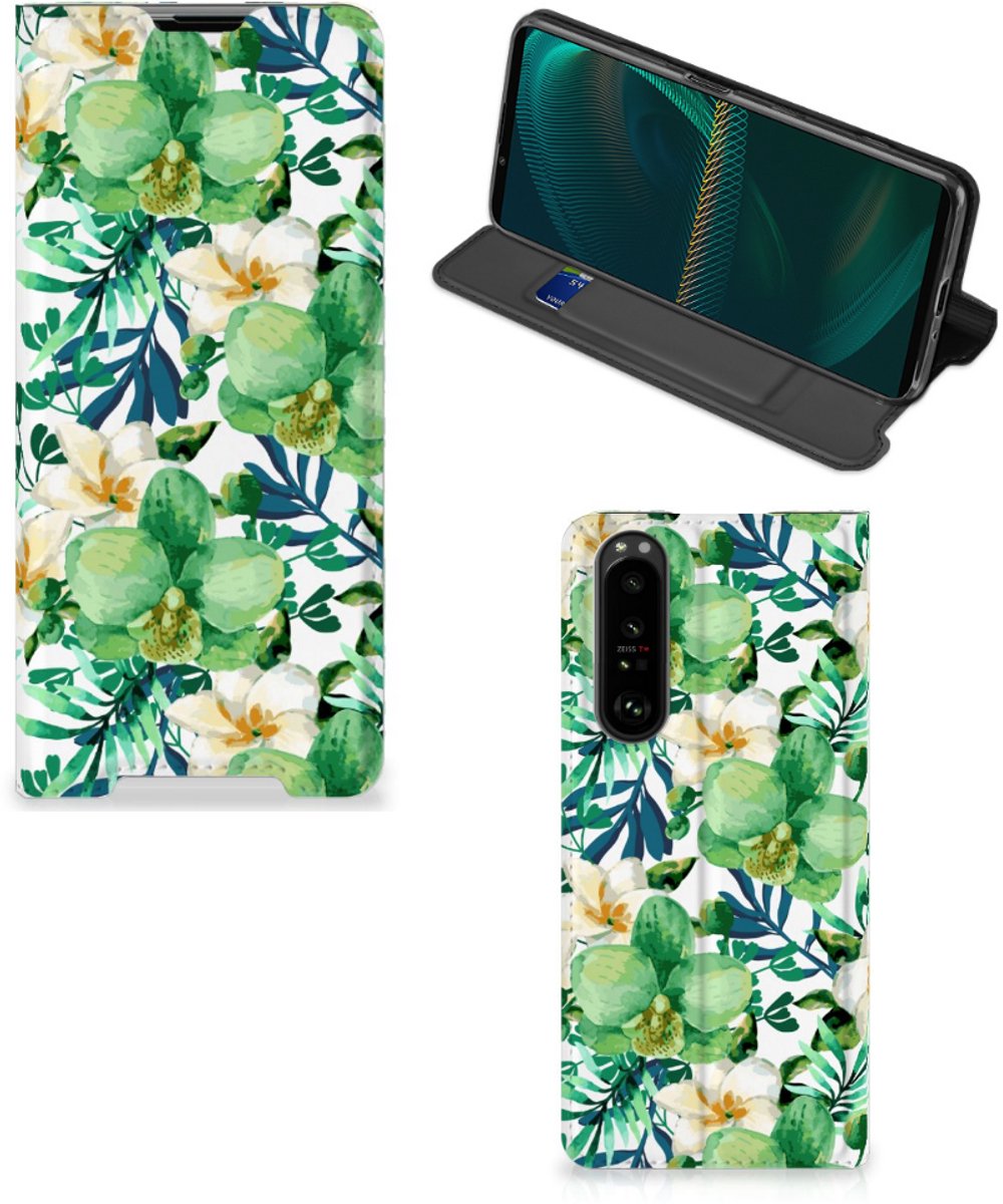 Sony Xperia 5 III Smart Cover Orchidee Groen