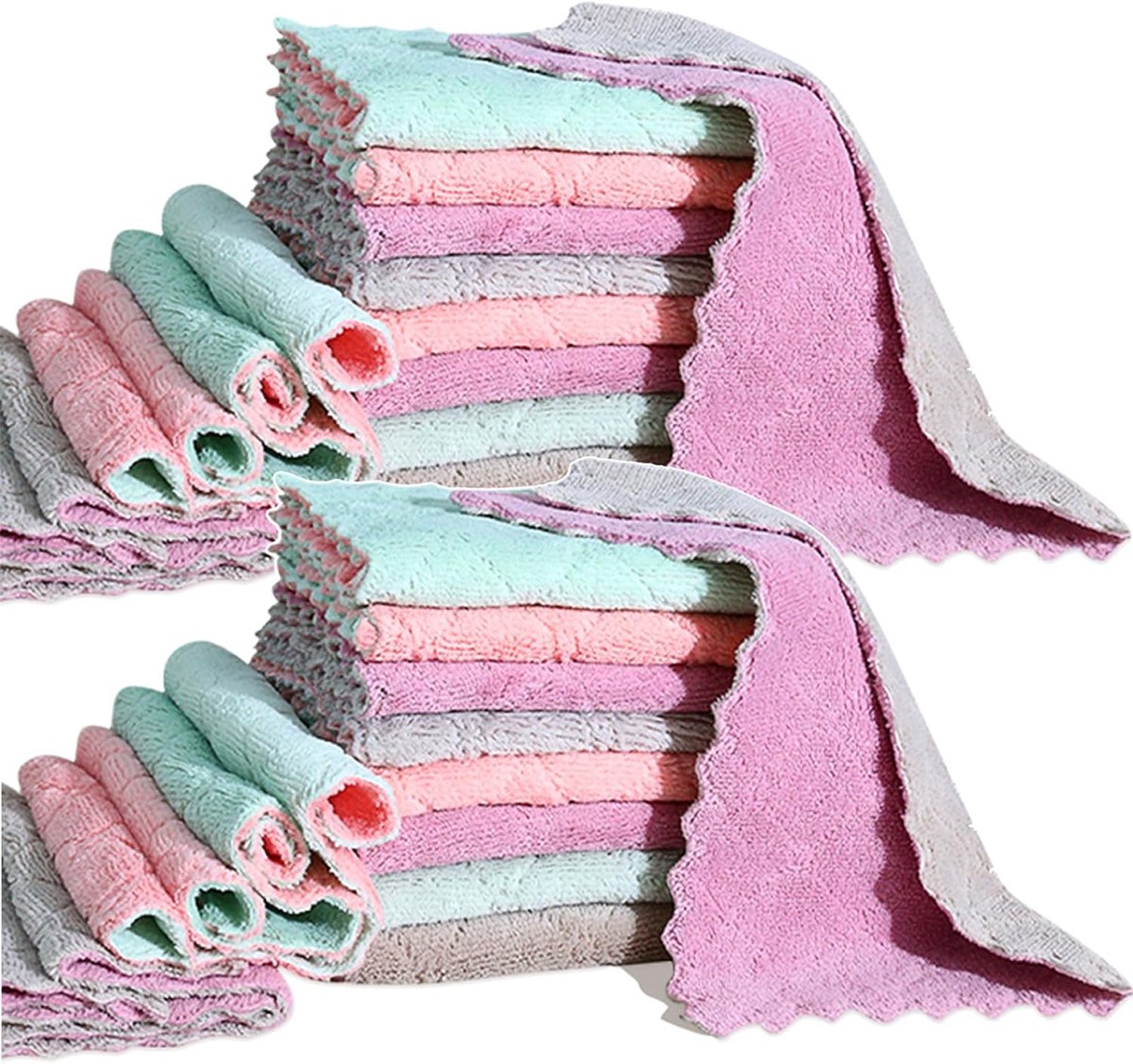 24 Pack Super Absorberende Microvezel Keukenhanddoeken
