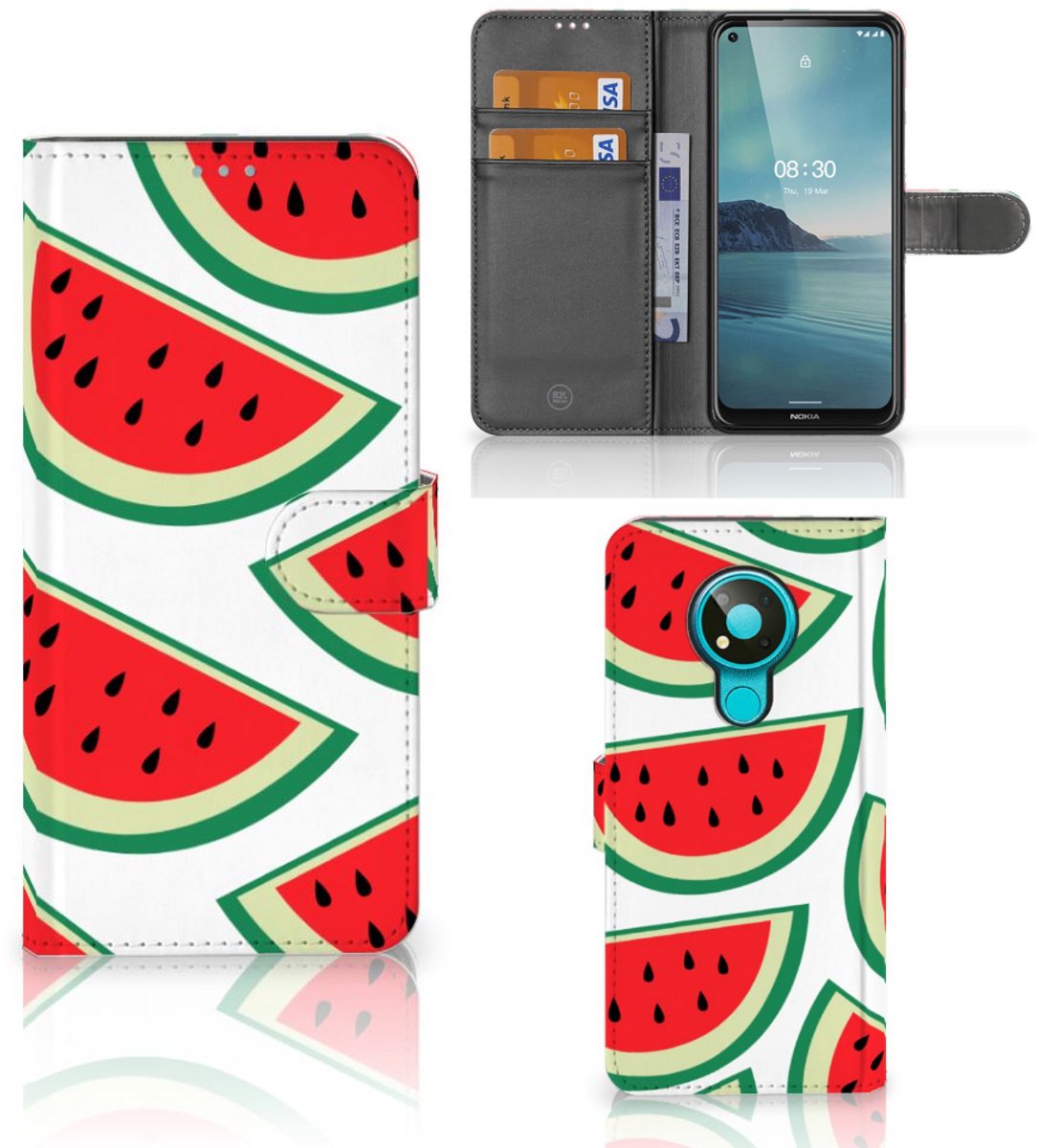 Nokia 3.4 Book Cover Watermelons