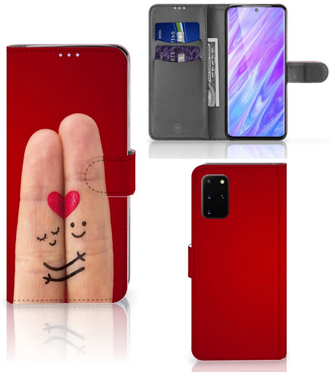 Samsung Galaxy S20 Plus Wallet Case met Pasjes Liefde - Origineel Romantisch Cadeau