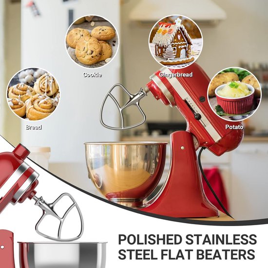 Roestvrijstalen Peddelbevestiging voor Tilt-Head Stand Mixers 4.5-5Qt van Merkloos — afbeelding 4