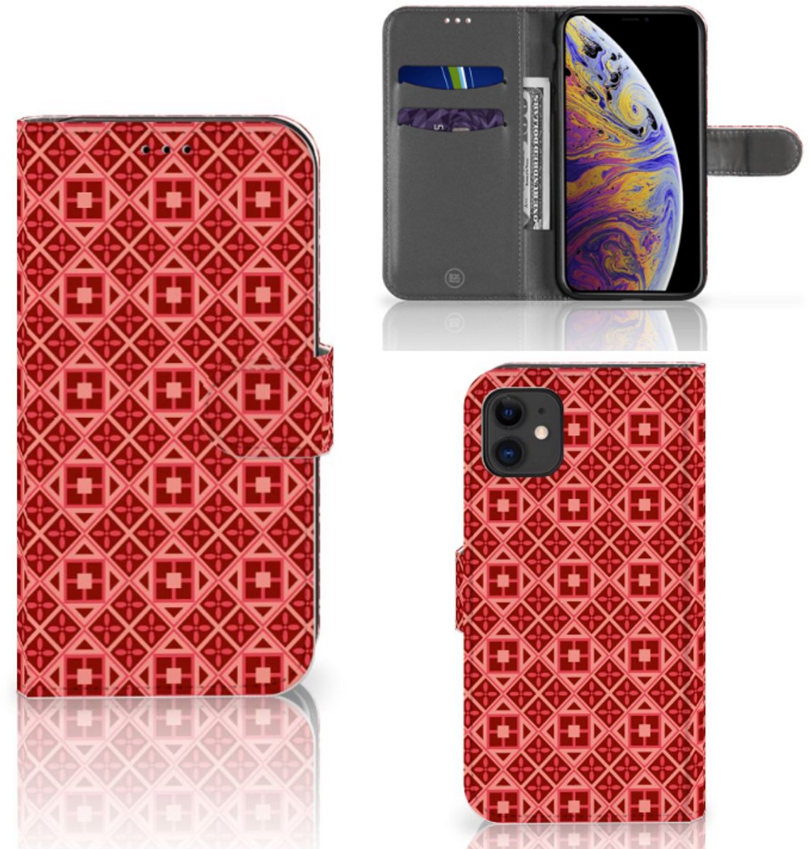 Apple iPhone 11 Telefoon Hoesje Batik Rood
