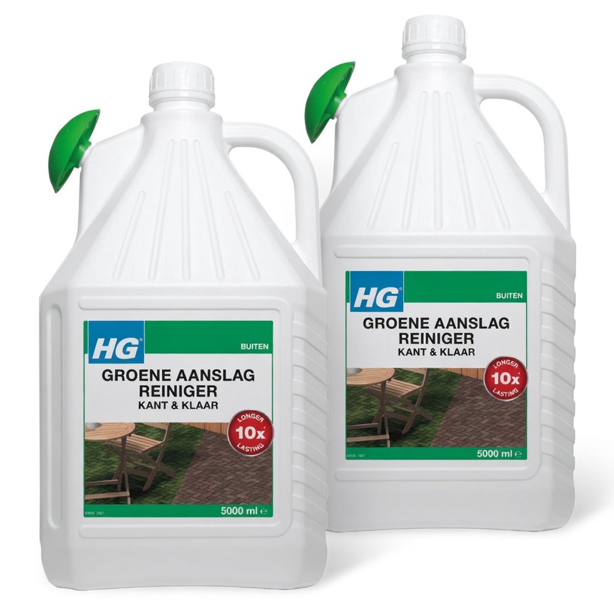 HG Groene Aanslagreiniger Kant & Klaar 5 L + Schenktuit - 2 stuks