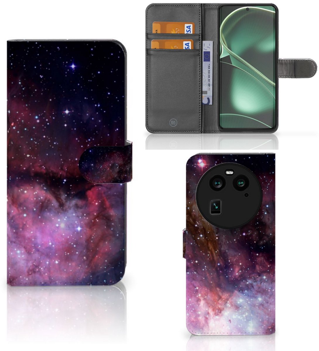 Book Case voor OPPO Find X6 Galaxy