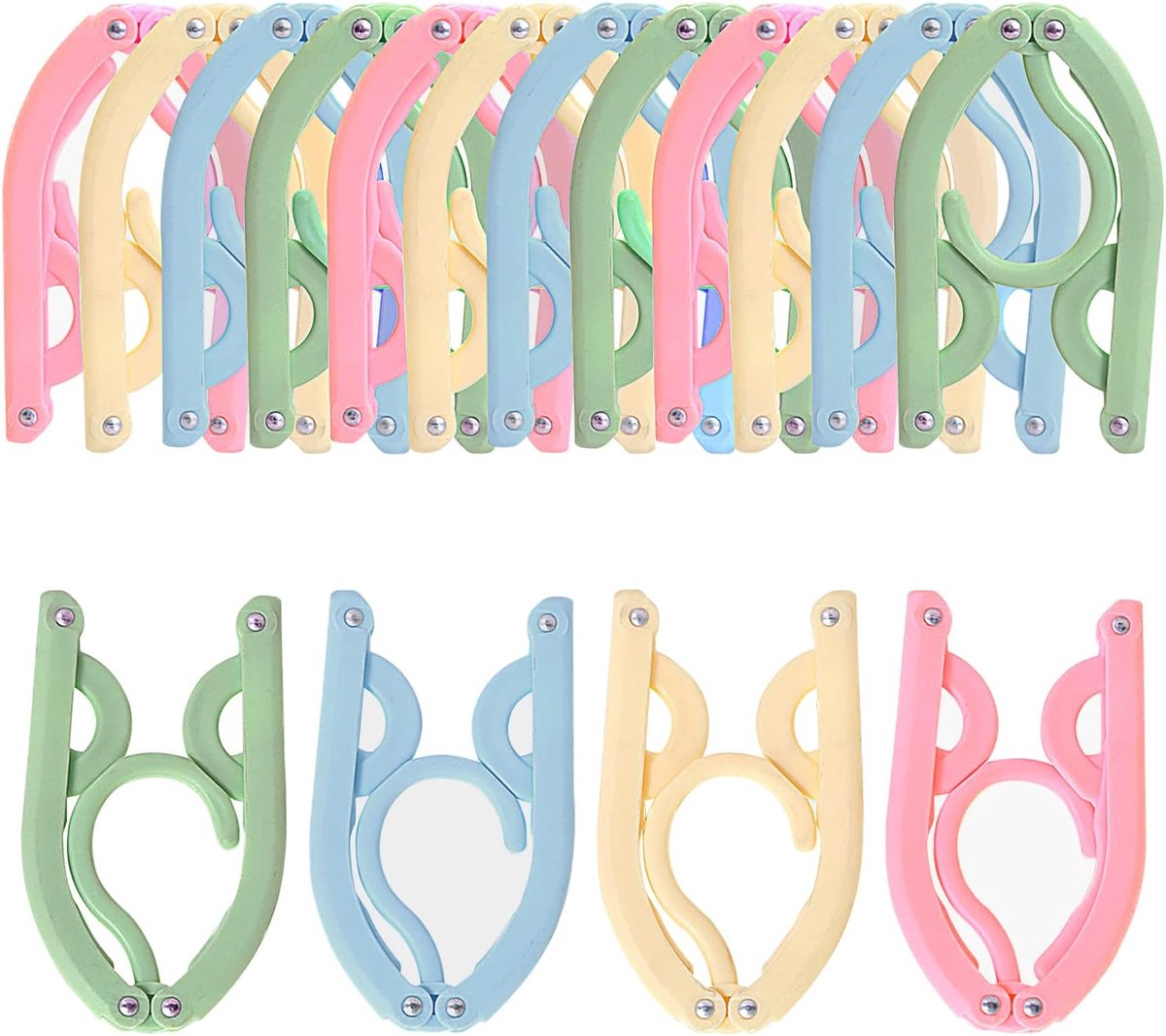 Opvouwbare Draagbare Kleerhangers voor Reizen - 16 Stuks in 4 Kleuren