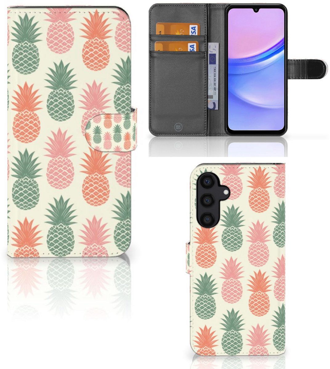 Samsung Galaxy A15 Book Cover Ananas