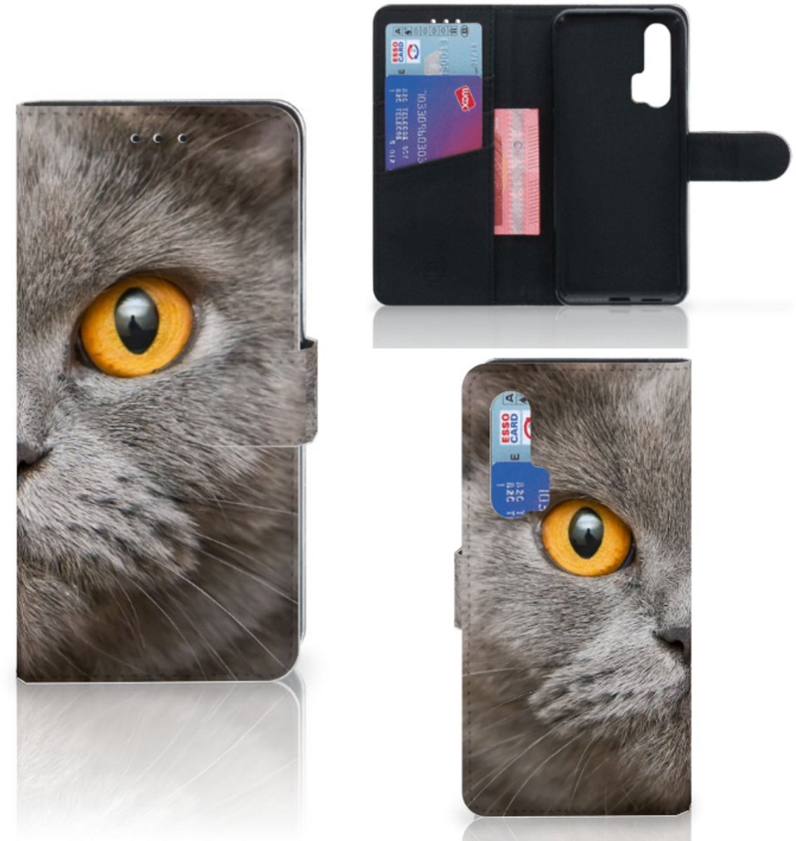 Telefoonhoesje met Pasjes Honor 20 Pro Britse Korthaar
