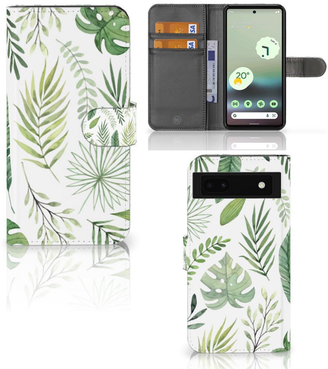 Google Pixel 6A Hoesje Leaves