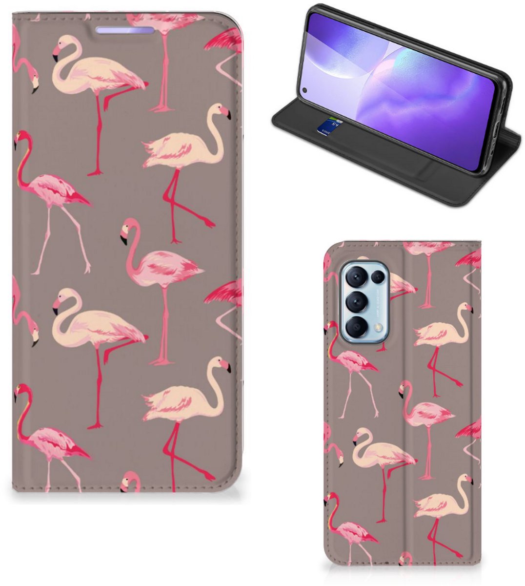 OPPO Find X3 Lite Hoesje maken Flamingo