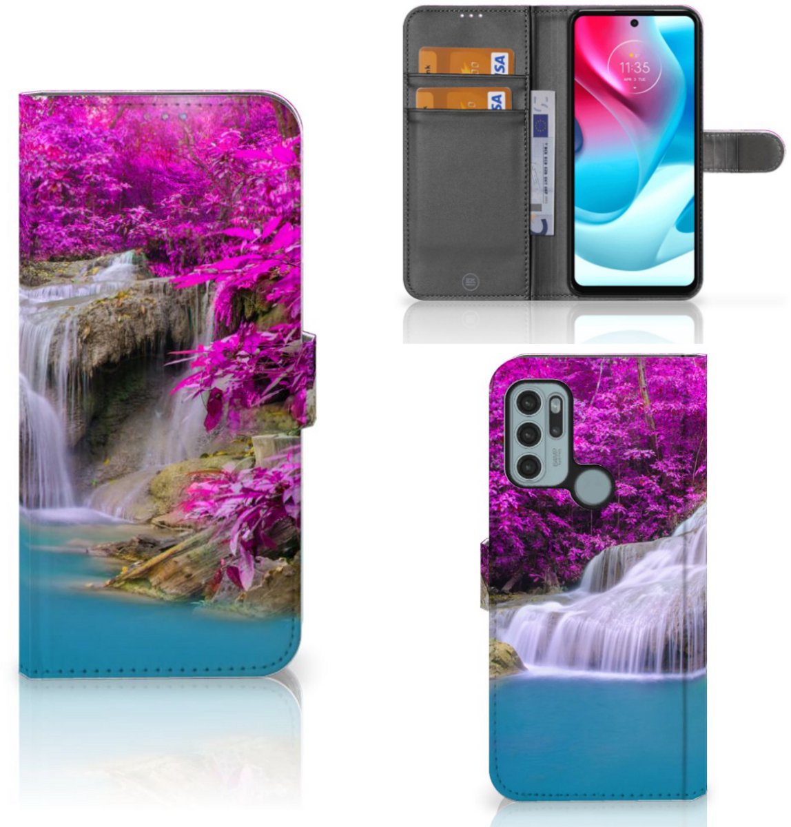 Motorola Moto G60s Flip Cover Waterval