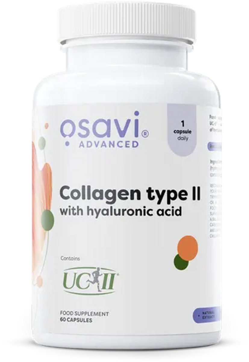 Collageen Type II Capsules met Hyaluronzuur & Vitamine C – UC-II® Kippenkraakbeen – 60 Capsules – Gewrichten & Kraakbeen - Osavi