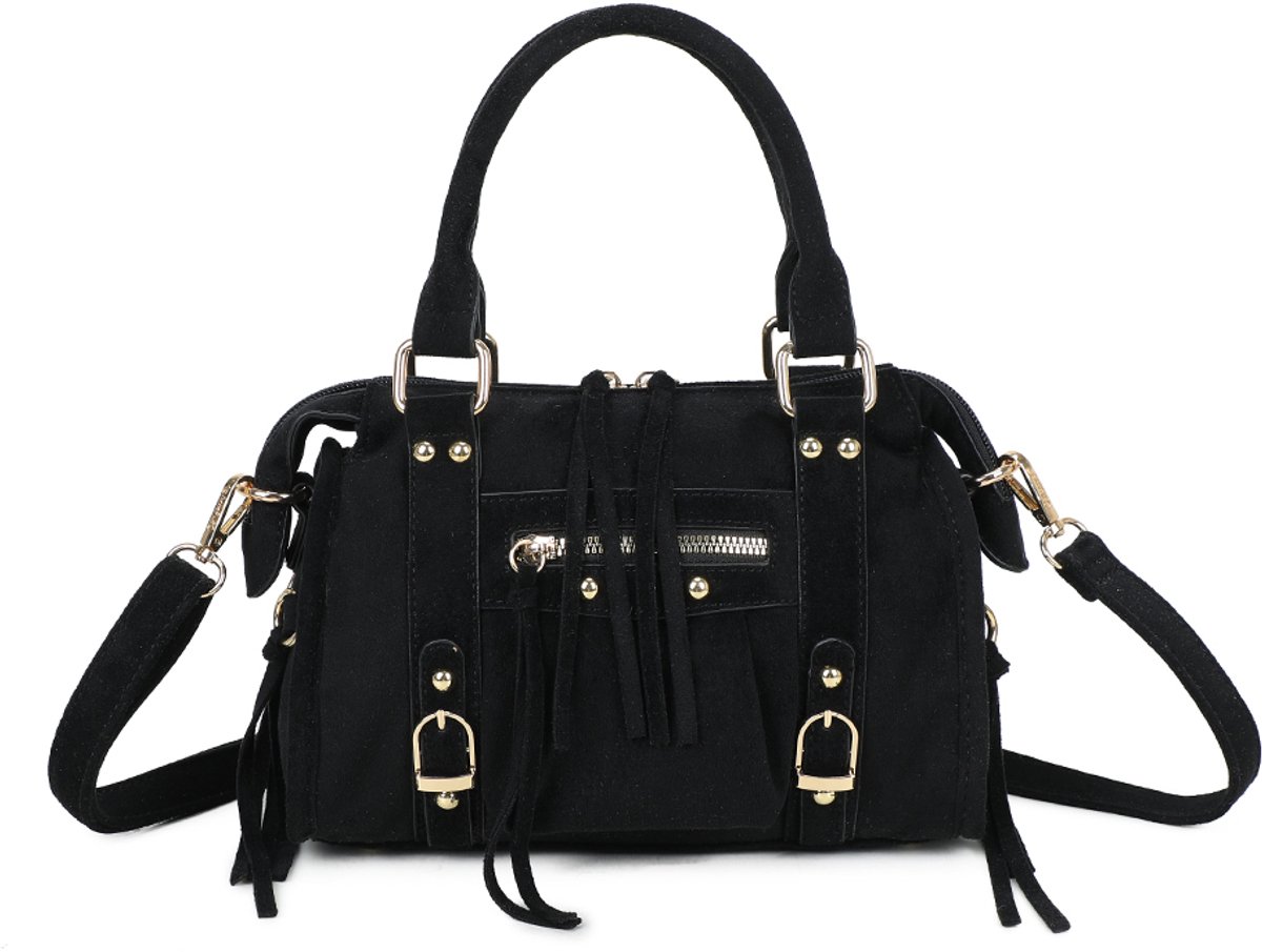 Gallantry® Dames Handtas – Schoudertas Dames – Crossbody Tas – Compacte Dames Tas met Rits – Trendy Handtas - Zwart