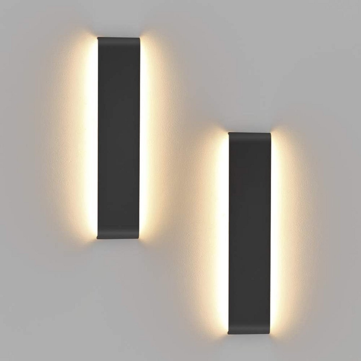 2-Pack 41 cm LED Wandlamp Up Down - Warmwit 3000K Decoratieve Verlichting Voor Trappenhuis, Eetkamer en Woonkamer