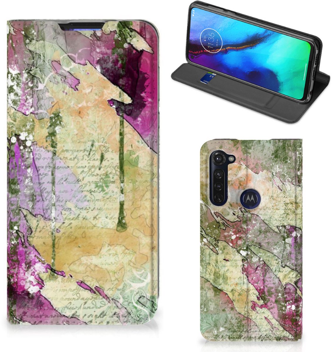 Bookcase Motorola Moto G Pro Letter Painting