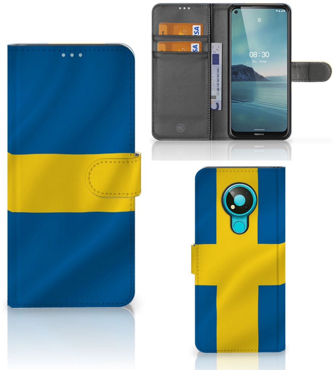 Nokia 3.4 Bookstyle Case Zweden