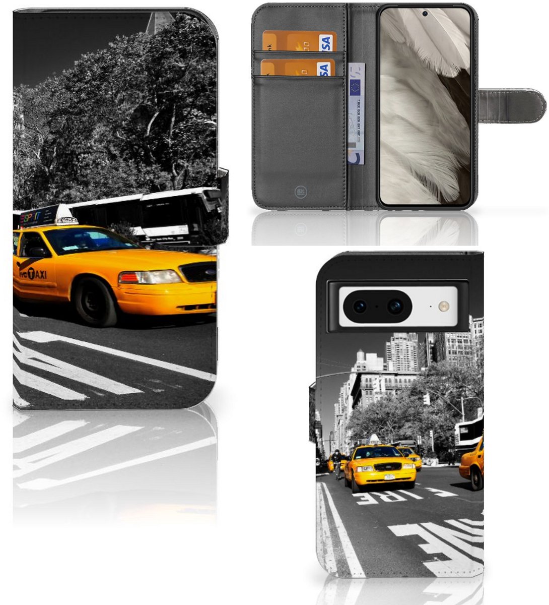 Google Pixel 8 Flip Cover New York Taxi