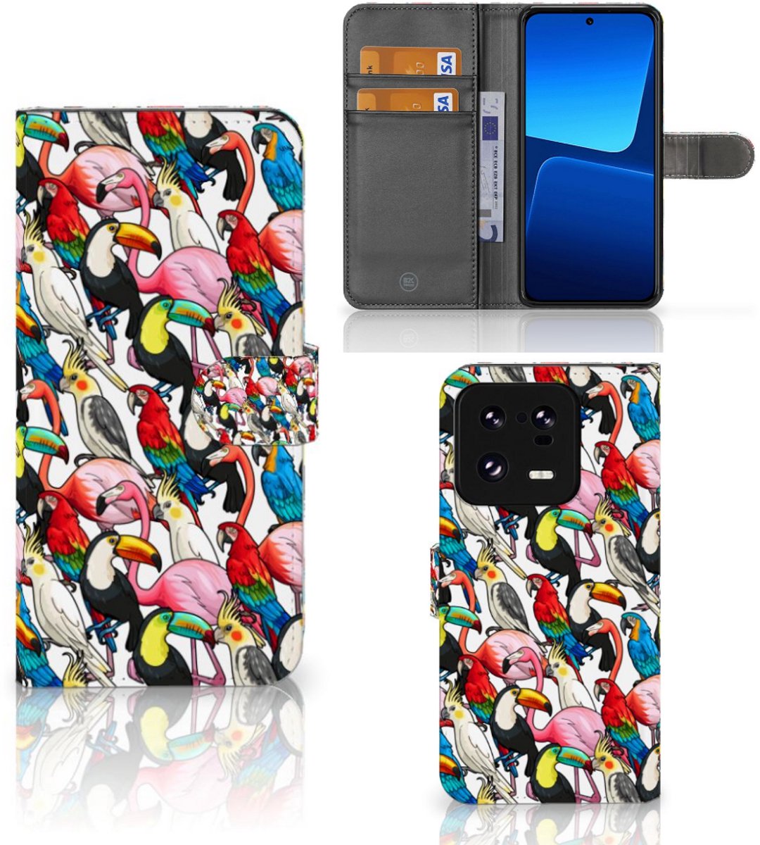 Xiaomi 13 Pro Telefoonhoesje met Pasjes Birds