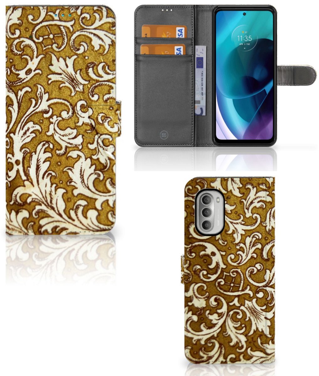 Wallet Case Motorola Moto G51 5G Barok Goud