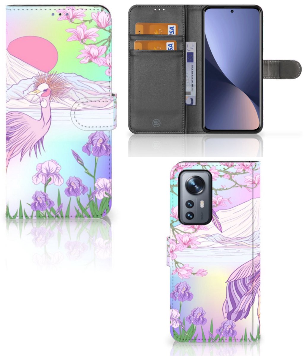 Xiaomi 12 Pro Telefoonhoesje met Pasjes Bird