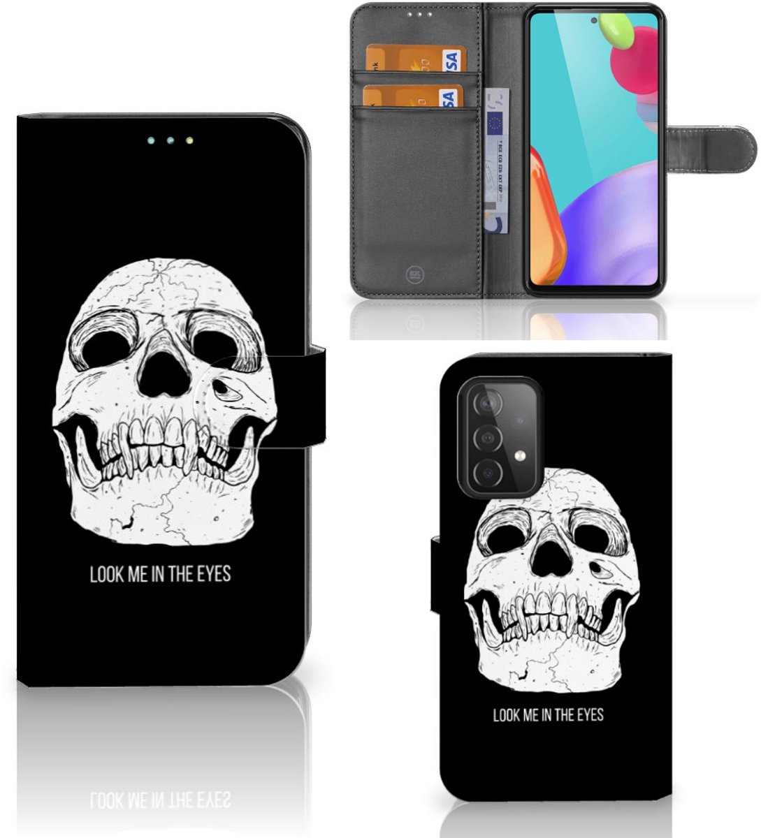 Telefoonhoesje met Naam Samsung Galaxy A52 Skull Eyes