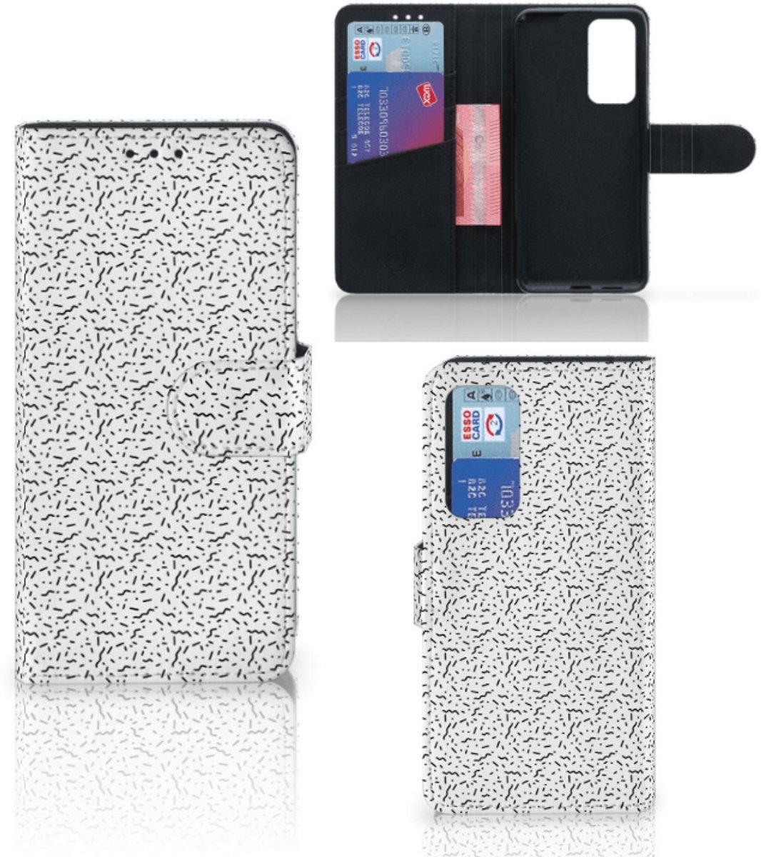 Huawei P40 Telefoon Hoesje Stripes Dots
