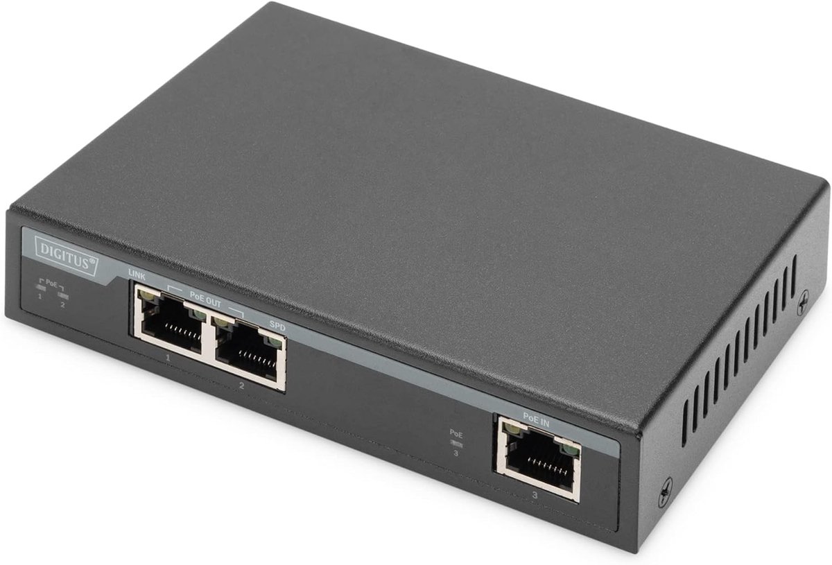 Gigabit PoE Extender 2-poorts voor Ethernet tot 100 meter