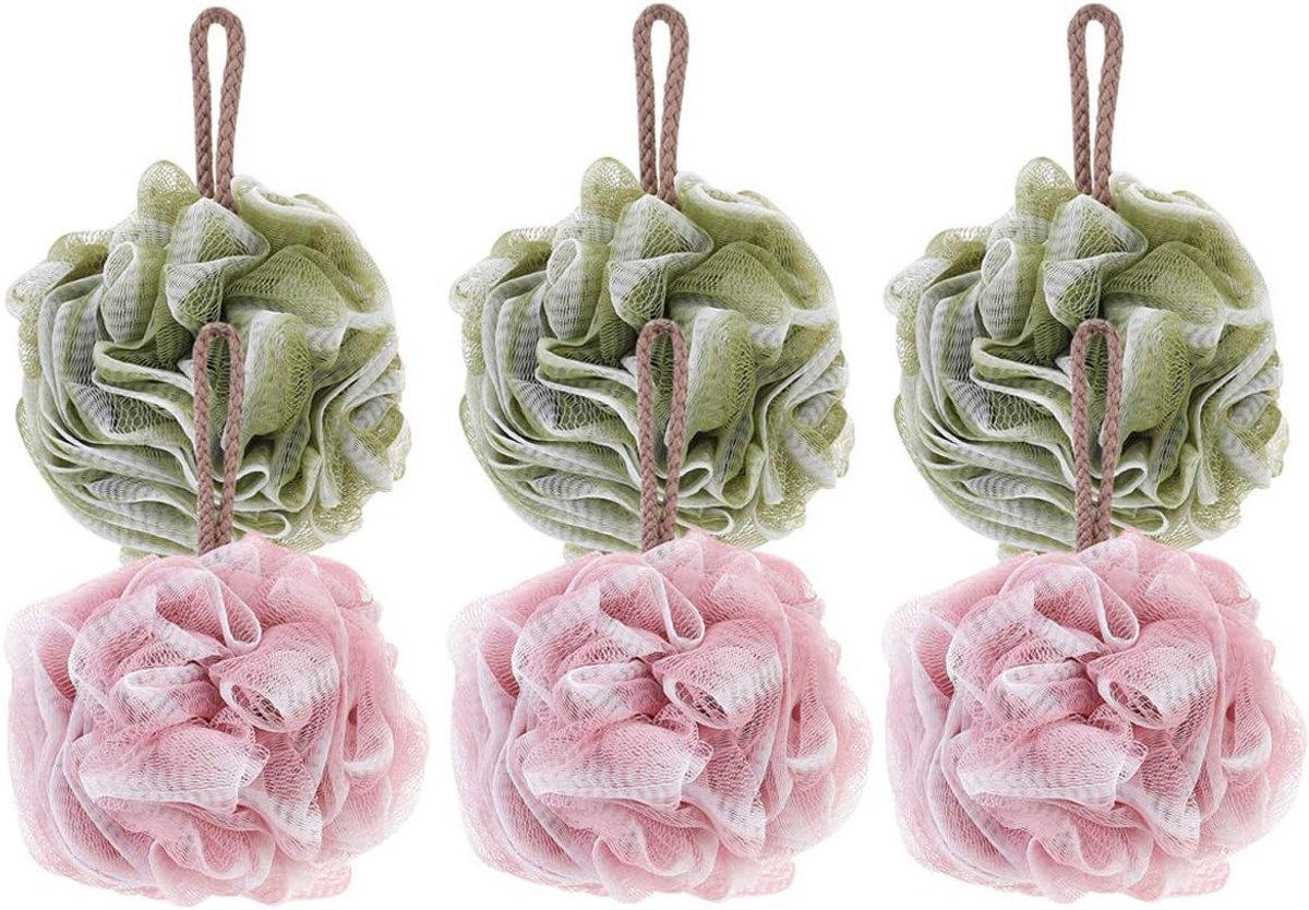 Exfoliërende Bad Douche Spons - 6 Pack Loofahs voor Huidverzorging