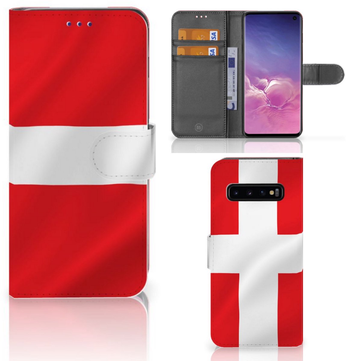 Samsung Galaxy S10 Bookstyle Case Denemarken
