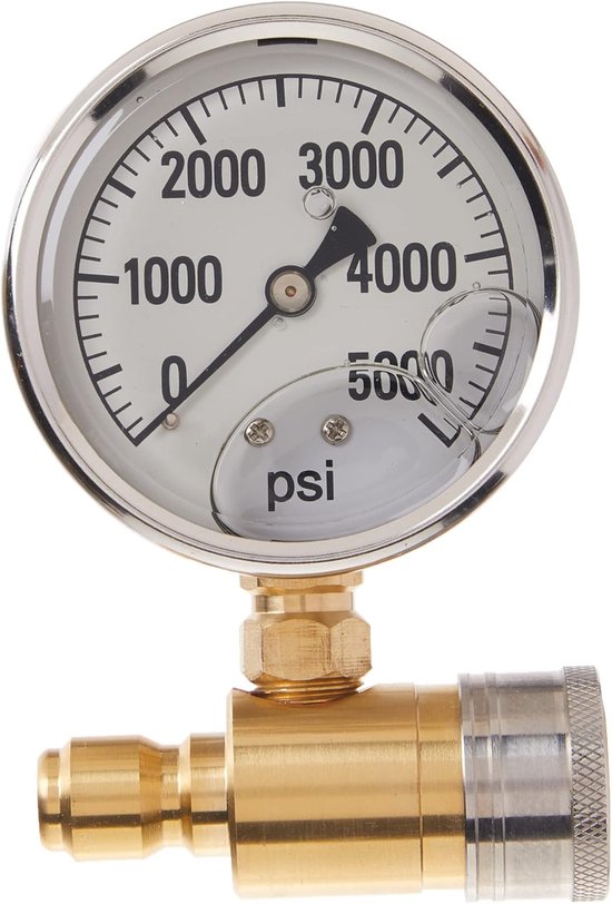 Kogelkraan Voor Hogedrukreiniger | 3/8″ Quick Connect | 4500 PSI | Roestvrij Staal | Met 2 Adapters