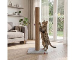 Krabpaal - Krabpaal voor Katten - Krabpaal voor Grote Katten - Krabpalen - 90 cm - Grijs