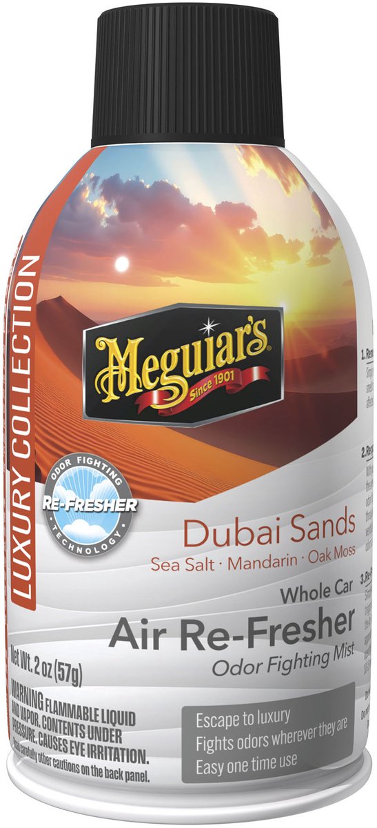 Meguiar’s Dubai Sands Air Refresher – Auto Luchtverfrisser – Vermindert Ongewenste Geuren – Voor Voertuiginterieur
