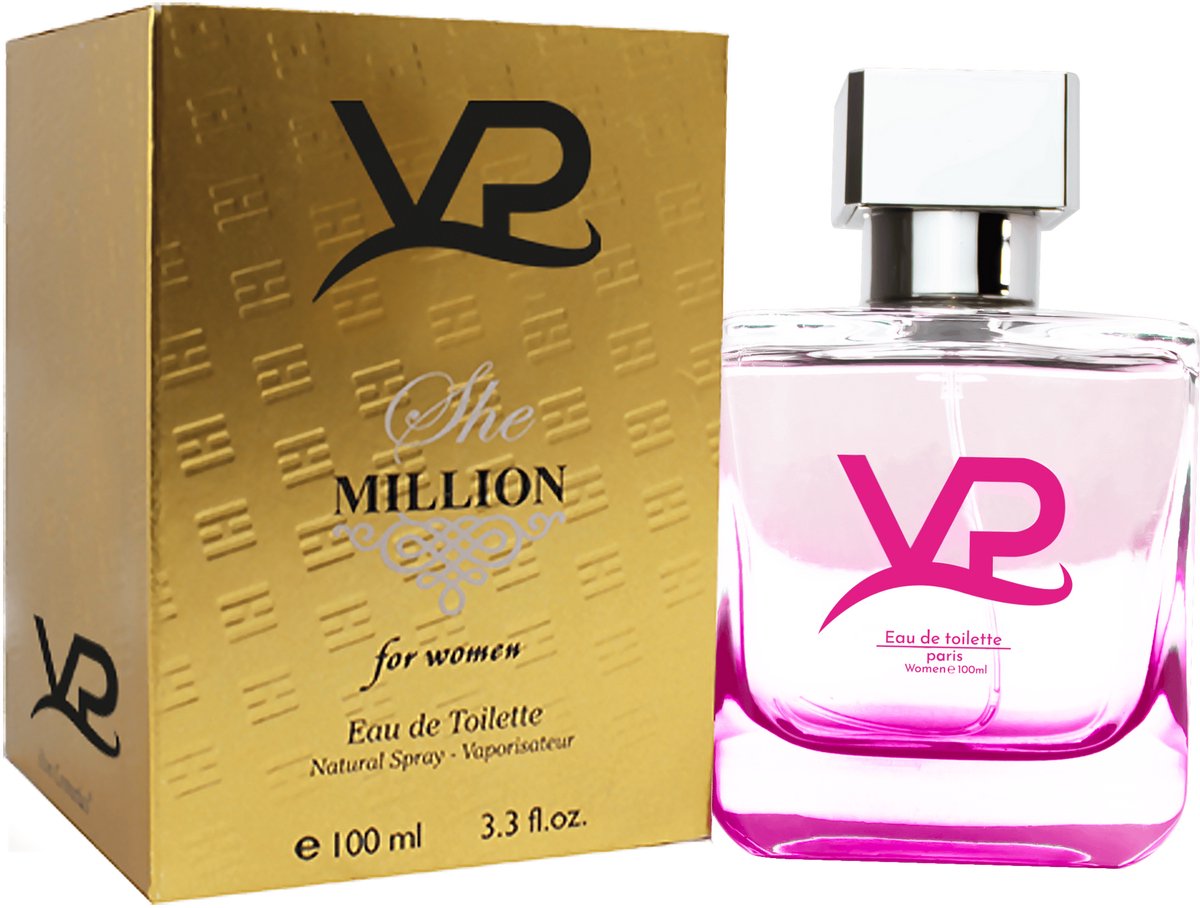 VP She Million Eau de Toilette Damesparfum 100 ml – Luxe, Vrouwelijk en Langdurig