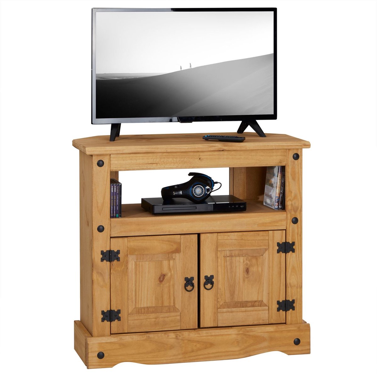 IDIMEX Mexico TV-kast SALSA 85 cm van massief hout - naturel bruin