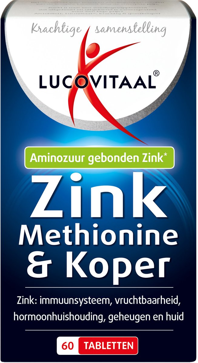 Lucovitaal Zink Methionine & Koper Voedingssupplement - 60 tabletten