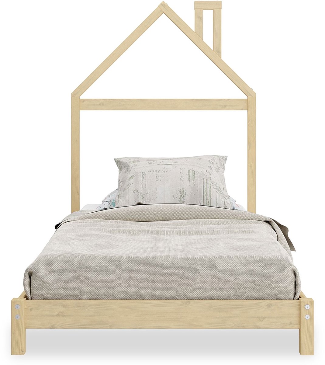 IDIMEX Kinderbed LIZ 90 x 200 cm in huisstijl van massief hout – naturel natuur