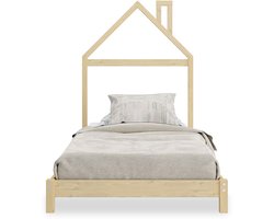 Kinderbed LIZ 90 x 200 cm in huisstijl van massief hout – naturel