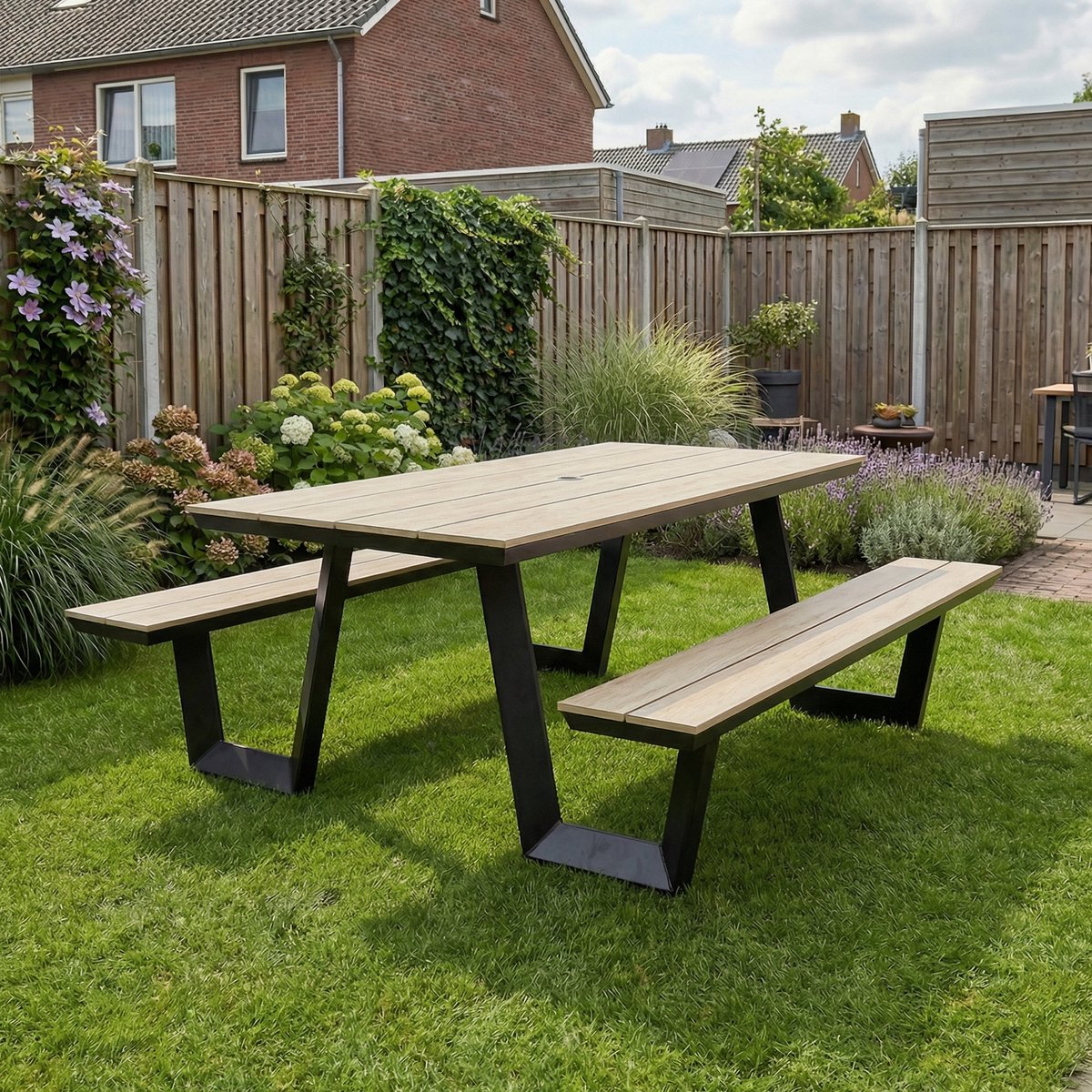 Coffee Bay Picknicktafel Wood: Polywood + Aluminium, 6-8 personen thumbnail 5
