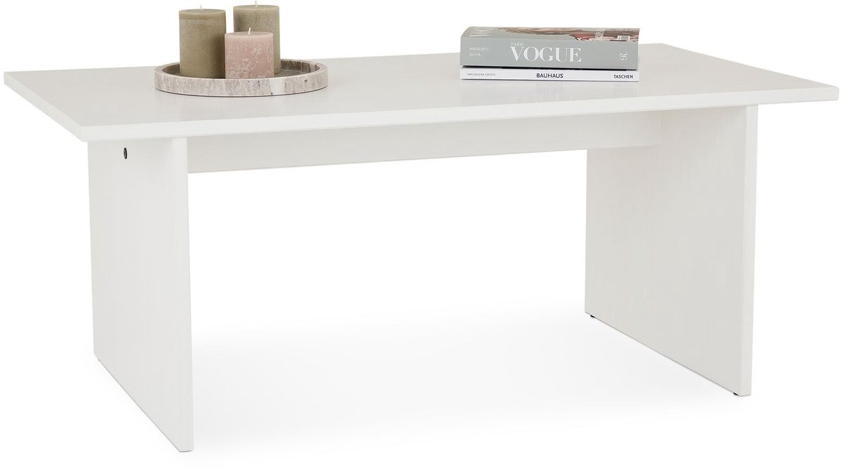 IDIMEX Salontafel SALTO van massief hout - Wit