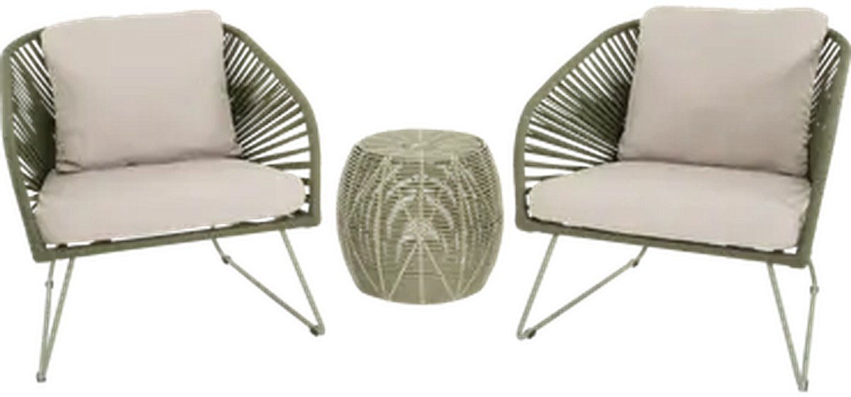 Lesli Living Bistrostoel Izumi - Groen - 71x79x73cm
