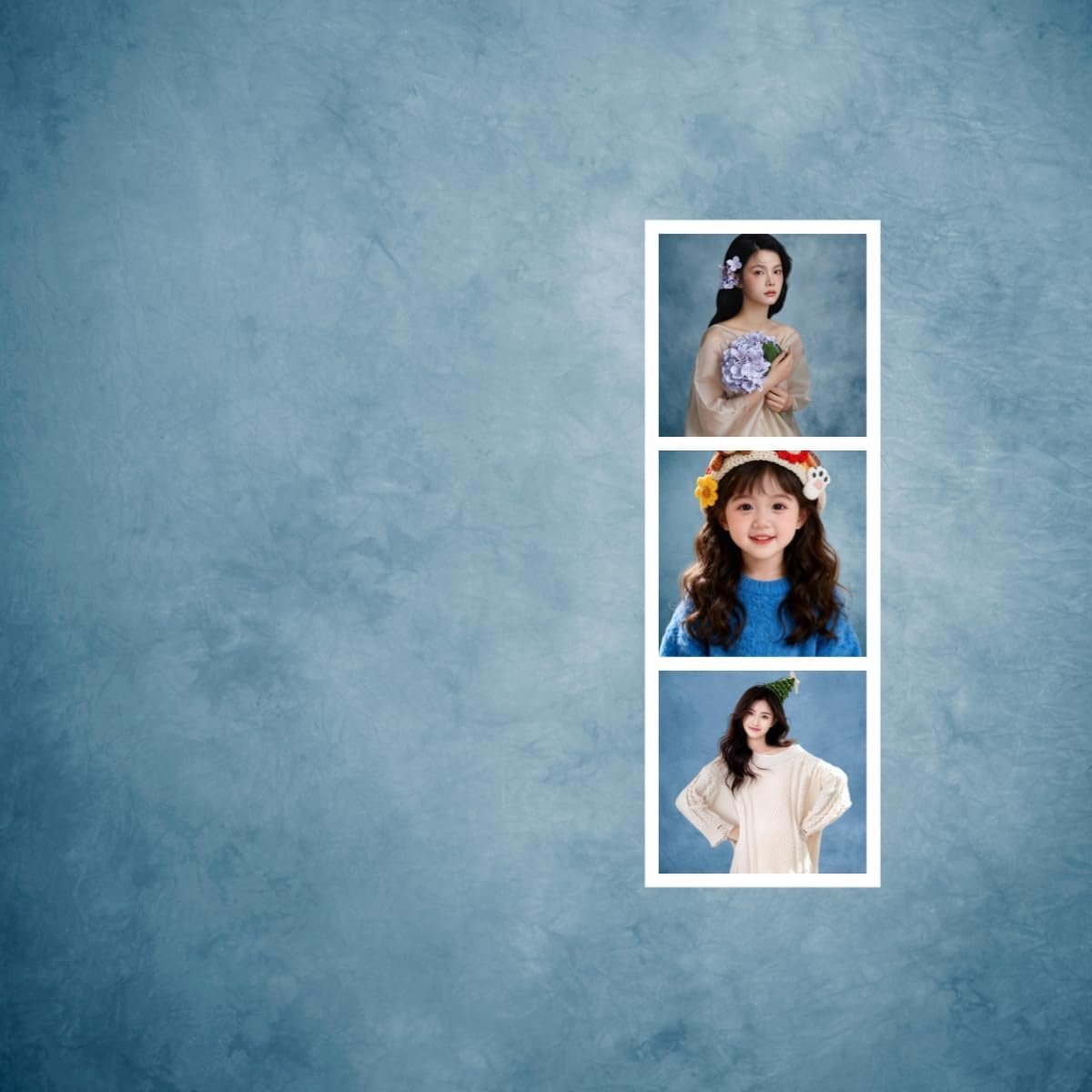 Fotostudio Achtergronddoek 3 x 3 m Lichtblauw Polyester voor Portret en Familie
