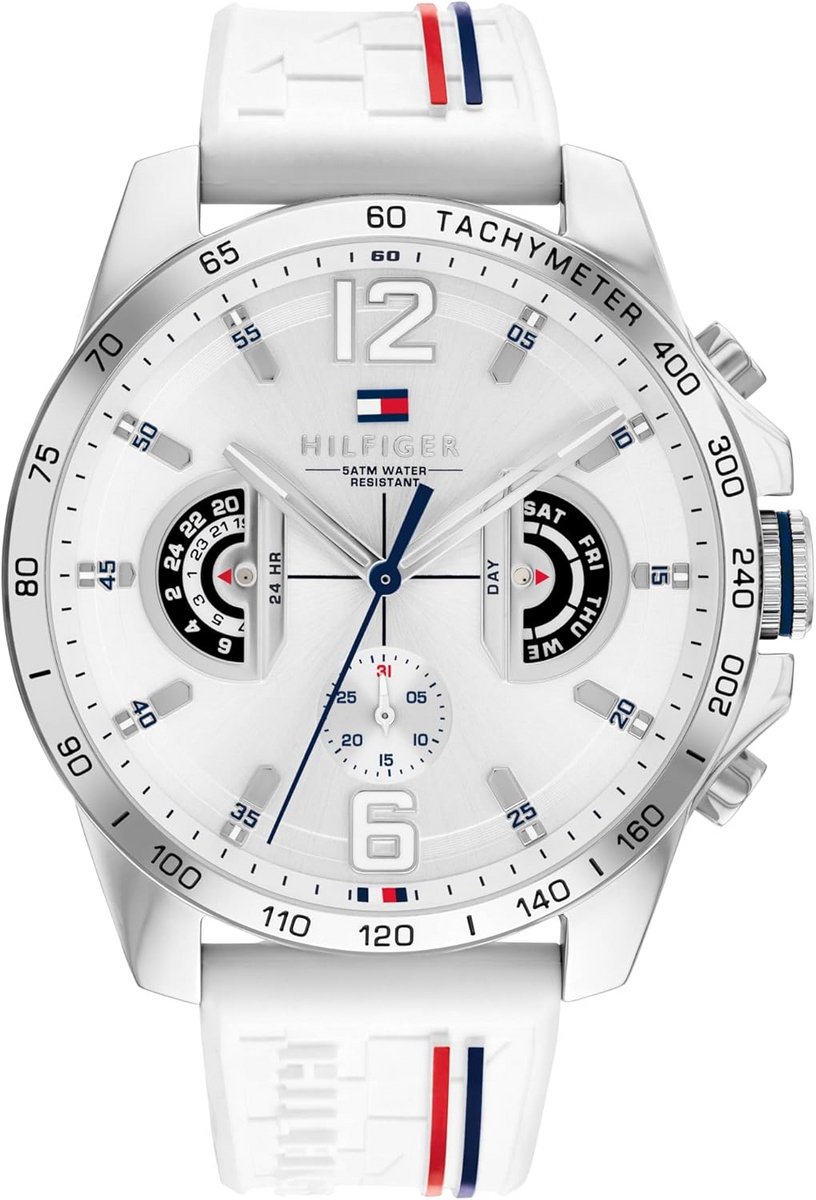 Unisex Quartz Horloge Multidial met Siliconen Band