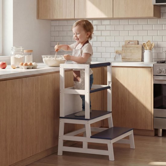 Spielwerk Leertoren - Vanaf 2 Jaar Met Bord Tot 100kg - Grenen Grijs