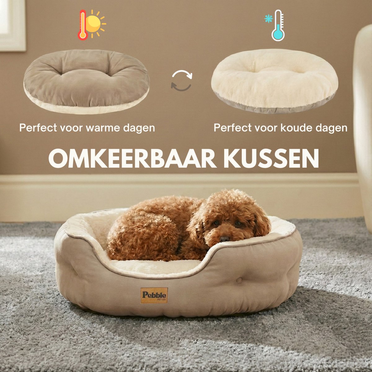 Pebble Kattenmand & Hondenmand 64x53 cm - Wasbaar thumbnail 4