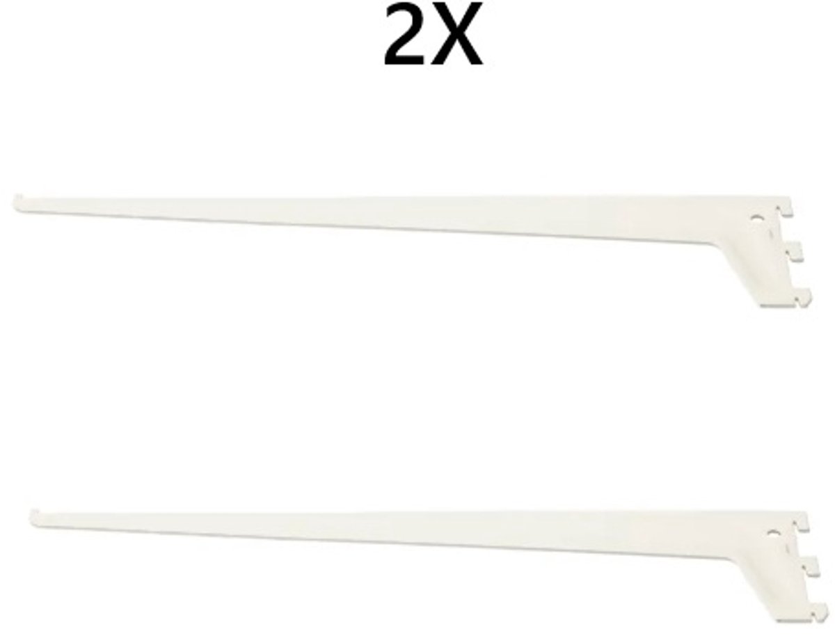 Handson Drager Enkel Railsysteem Wit 15 cm - Plankdrager - 2 Stuks - Draagvermogen 60 kilo